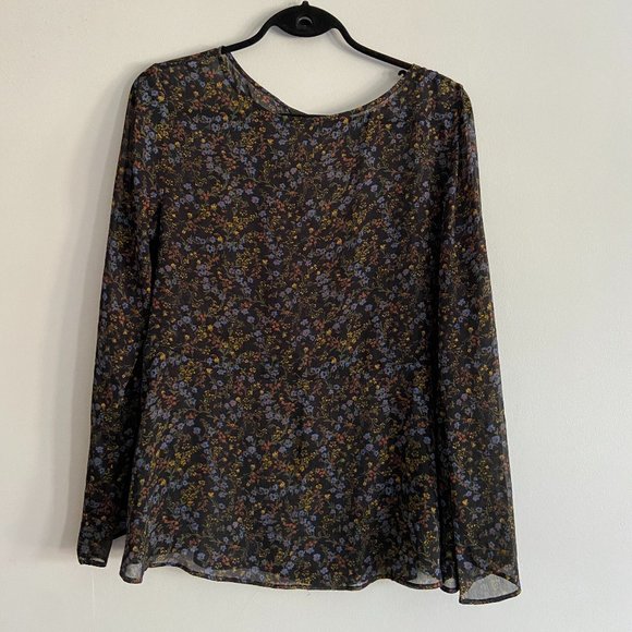 Long Sleeve Uniqlo Floral Blouse. Size L. - Picture 1 of 3